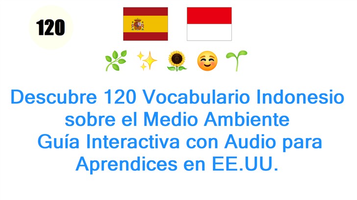Descubre 120 Vocabulario Indonesio sobre el Medio Ambiente: Guía Interactiva con Audio para Aprendices en EE.UU.